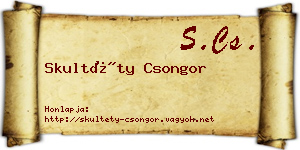 Skultéty Csongor névjegykártya